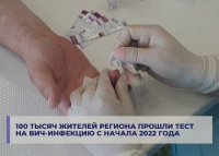 100 тысяч жителей региона прошли тест на ВИЧ-инфекцию с начала 2022 года
