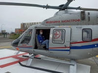 Троих детей эвакуировали вертолетом санитарной авиации Волгоградской области из районов области